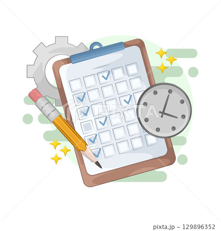 Illustration of Task Check  129896352