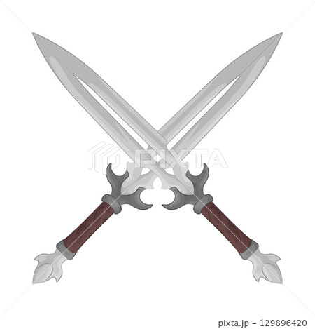 Illustration of Crossed Sword 129896420