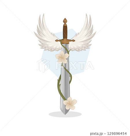 Illustration of Winged Sword Illustration of Winged Sword 129896454
