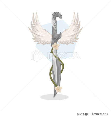 Illustration of Winged Sword Illustration of Winged Sword 129896464