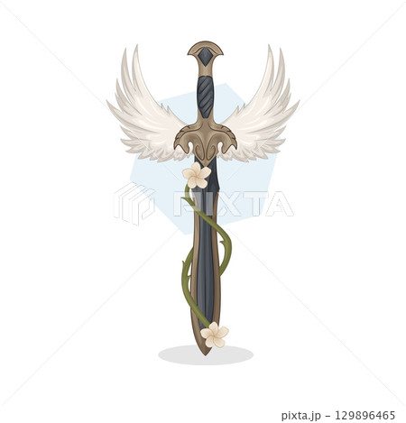 Illustration of Winged Sword Illustration of Winged Sword 129896465