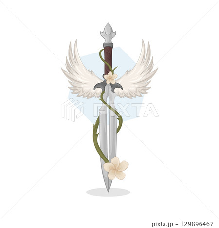 Illustration of Winged Sword Illustration of Winged Sword 129896467