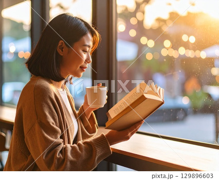 読書する女性 読書する女性 129896603