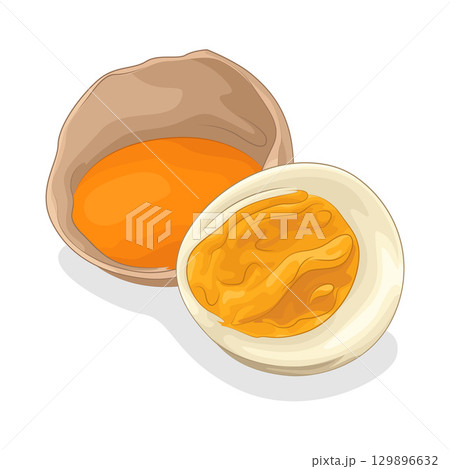 Illustration of Boiled Egg Illustration of Boiled Egg 129896632