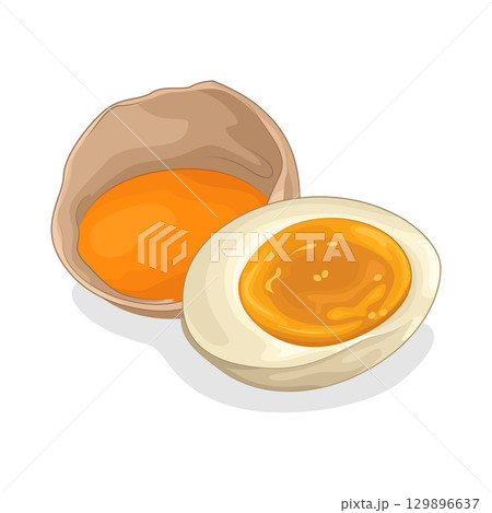 Illustration of Boiled Egg Illustration of Boiled Egg 129896637
