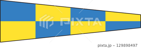 NATO信号旗「Negative」- 船舶・航海の信号 129898497