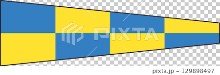 NATO信号旗「Negative」- 船舶・航海の信号 129898497