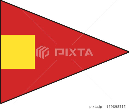 国際信号旗「第4代表旗」- 船舶・航海の信号 129898515
