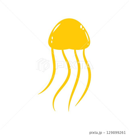 cute jelly fish Vector icon design illustration Template cute jelly fish Vector icon design illustration Template 129899261