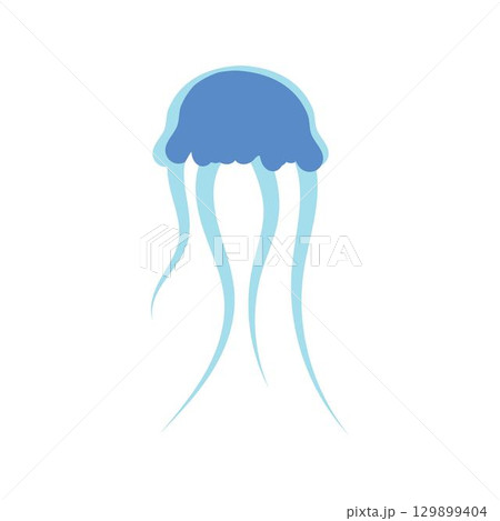 cute jelly fish Vector icon design illustration Template cute jelly fish Vector icon design illustration Template 129899404