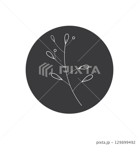 Beauty florist vector icon design template 129899492