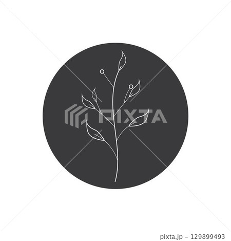 Beauty florist vector icon design template 129899493