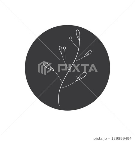 Beauty florist vector icon design template 129899494