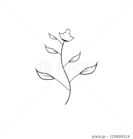 Beauty florist vector icon design template 129899524