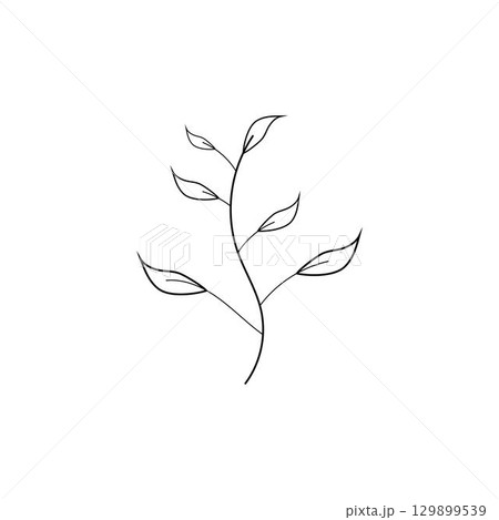 Beauty florist vector icon design template 129899539