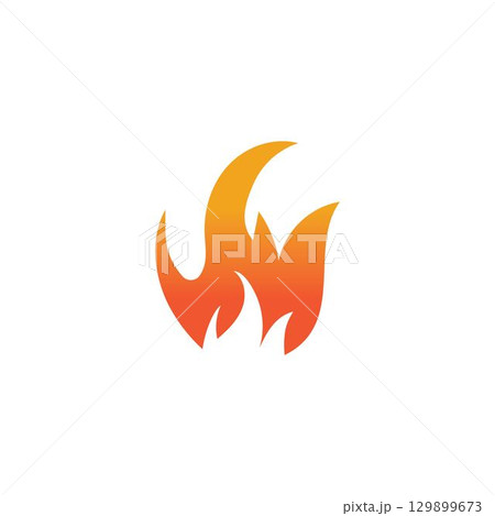 Hot flame fire vector icon illustration design template Hot flame fire vector icon illustration design template 129899673