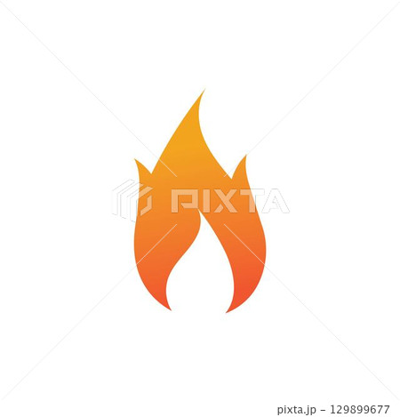 Hot flame fire vector icon illustration design template Hot flame fire vector icon illustration design template 129899677