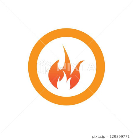 Hot flame fire vector icon illustration design template 129899771
