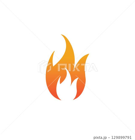 Hot flame fire vector icon illustration design template 129899791
