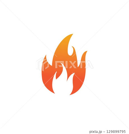 Hot flame fire vector icon illustration design template 129899795