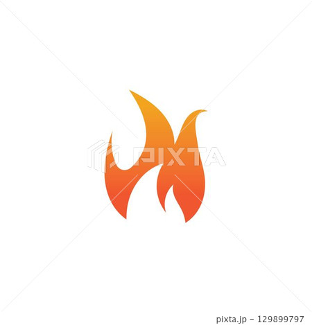 Hot flame fire vector icon illustration design template Hot flame fire vector icon illustration design template 129899797