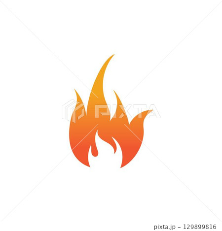 Hot flame fire vector icon illustration design template Hot flame fire vector icon illustration design template 129899816