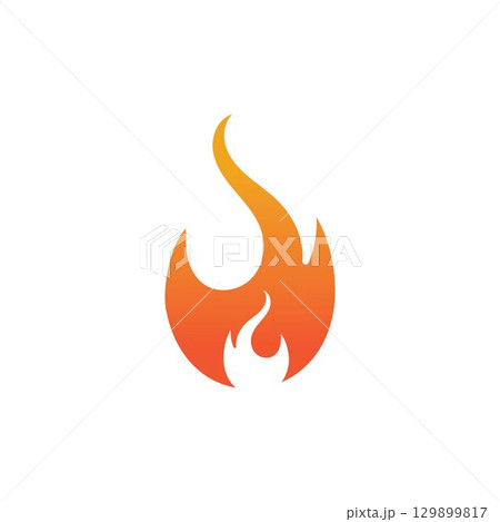 Hot flame fire vector icon illustration design template Hot flame fire vector icon illustration design template 129899817