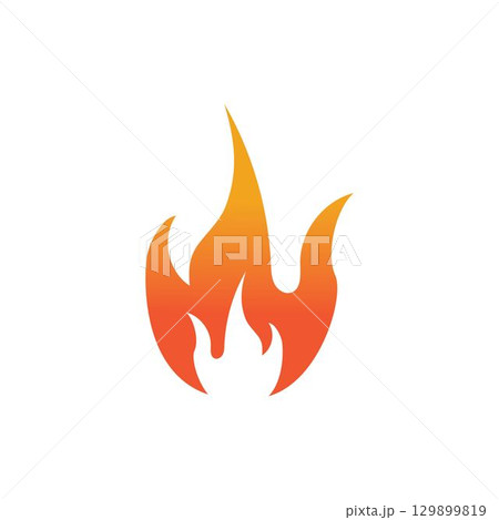 Hot flame fire vector icon illustration design template 129899819