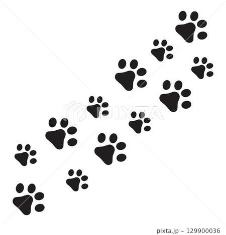 Paw Logo design vector illustration design template 129900036