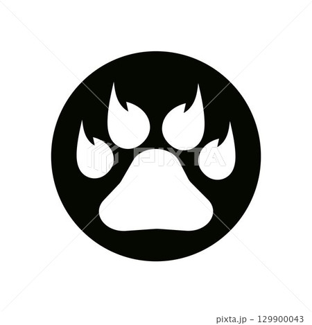 Paw Logo design vector illustration design template 129900043