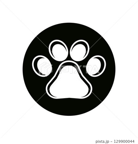 Paw Logo design vector illustration design template 129900044