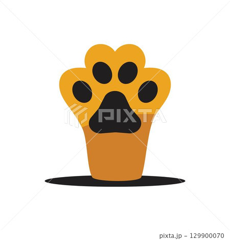 Paw Logo design vector illustration design template Paw Logo design vector illustration design template 129900070