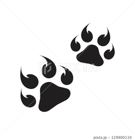 Paw Logo design vector illustration design template 129900110