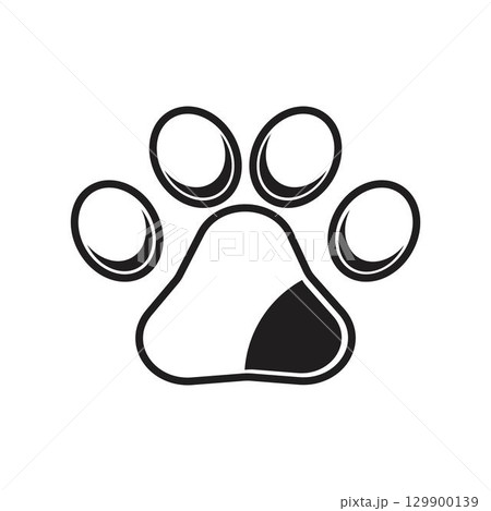 Paw Logo design vector illustration design template 129900139