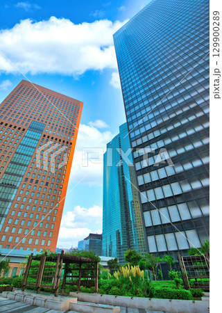 汐留巨大複合都市 シオサイトの超高層ビル群 汐留巨大複合都市 シオサイトの超高層ビル群 129900289
