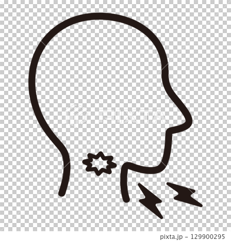 Sore throat icon illustration 129900295