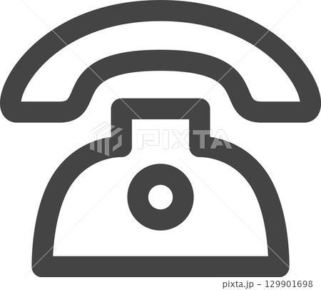 線画日用品家電関連の単品アイコン　電話 129901698