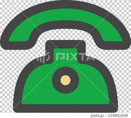 Color household appliances related single icon: Telephone Color household appliances related single icon: Telephone 129901699