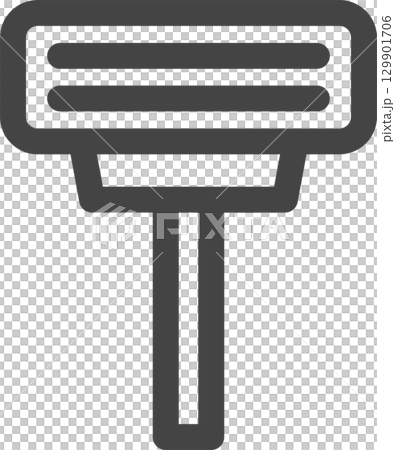 線画日用品家電関連の単品アイコン 髭剃り 線画日用品家電関連の単品アイコン 髭剃り 129901706