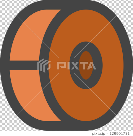 Color school supplies icon: Duct tape 129901751