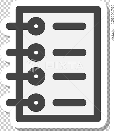 Stickers, school supplies, single icons, notebooks Stickers, school supplies, single icons, notebooks 129901790