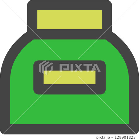 カラー学校道具関連の単品アイコン のり カラー学校道具関連の単品アイコン のり 129901825
