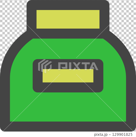 カラー学校道具関連の単品アイコン のり カラー学校道具関連の単品アイコン のり 129901825