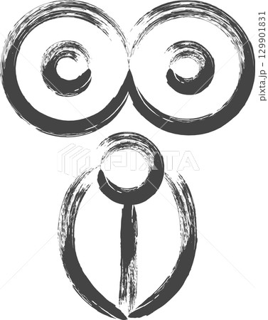 筆書き学校道具関連の単品アイコン ハサミ 筆書き学校道具関連の単品アイコン ハサミ 129901831