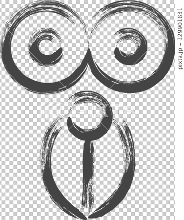 筆書き学校道具関連の単品アイコン ハサミ 筆書き学校道具関連の単品アイコン ハサミ 129901831