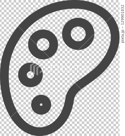 線画学校道具関連の単品アイコン　パレット 129901832