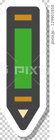 貼紙和學校用品相關的單一圖示鉛筆 129901850