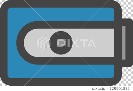 Color school supplies icon: pencil sharpener Color school supplies icon: pencil sharpener 129901855