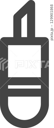 線画学校道具関連の単品アイコン　蛍光ペン 129901868