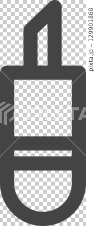 線画学校道具関連の単品アイコン　蛍光ペン 129901868